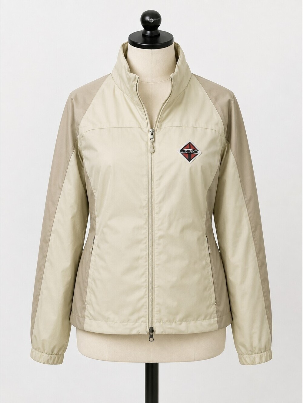 Port‎ Authority Women’s 3XL Beige Lightweight Full Zip Jacket International Logo